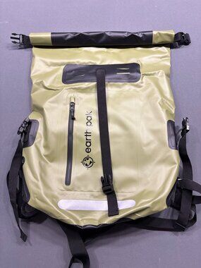 Earth Pak Waterproof Dry Bag Backpack Roll-Top 55L Yellow Black